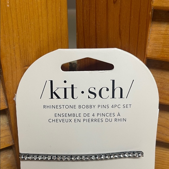 Kitsch Silver Rhinestone Bobby Pin Set (4pc) - Picture 2 of 11